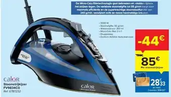 Carrefour Stoomstrijkijzer fv9834c0 aanbieding