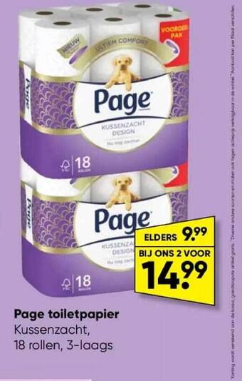 Big Bazar Page toiletpapier aanbieding