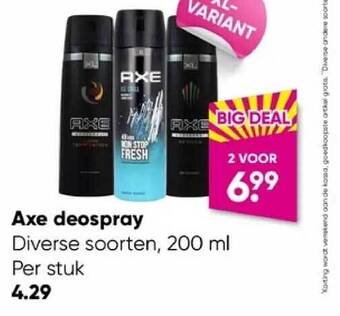 Big Bazar Axe deospray aanbieding