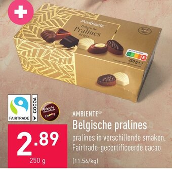 ALDI Ambiente Belgische Pralines 250g aanbieding