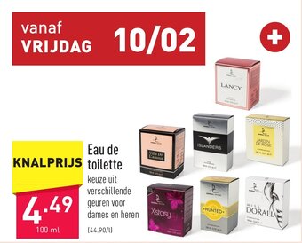 ALDI Eau de toilette 100ml aanbieding