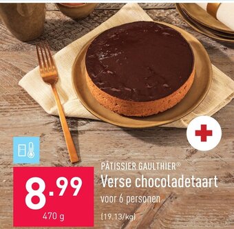 ALDI Patissier Gaulthier Verse Chocoladetaart 470g aanbieding