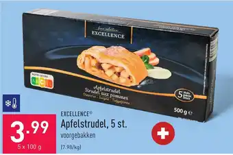ALDI Excellence Apfelstrudel, 5 st. 5 x 100g aanbieding