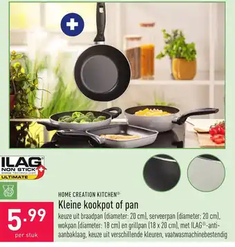 ALDI Home Creation Kitchen Kleine Kookpot of Pan Per Stuk aanbieding