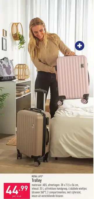 ALDI Royal Life Trolley Per Stuk aanbieding