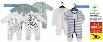 Carrefour 1-delige pyjama voor baby’s aanbieding