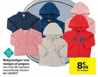 Carrefour Babycardigan voor meisjes of jongens aanbieding