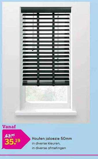 Leen Bakker Houten jaloezie 50mm aanbieding