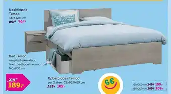 Leen Bakker Nachtkastje tempo,bed tempo, opberglades tempo aanbieding