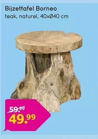Leen Bakker Bijzettafel borneo aanbieding