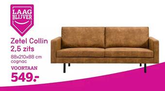 Leen Bakker Zetel collin 2,5 zits aanbieding