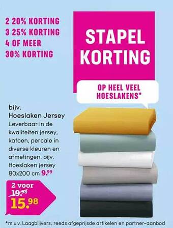 Leen Bakker Hoeslakens aanbieding