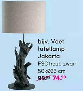 Leen Bakker Voet tafellamp jakarta aanbieding