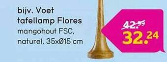 Leen Bakker Voet tafellamp flores aanbieding