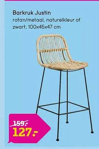 Leen Bakker Barkruk justin aanbieding