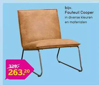 Leen Bakker Fauteuil cooper aanbieding