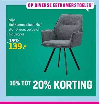 Leen Bakker Eetkamerstoel raf aanbieding
