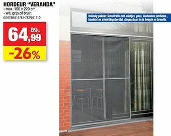 Hubo Hordeur veranda aanbieding