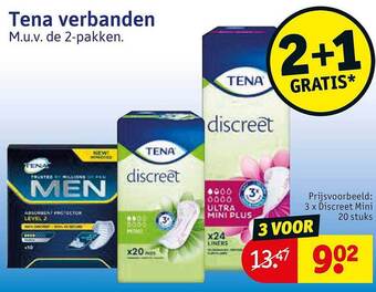 Kruidvat Tena verbanden aanbieding