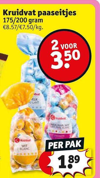 Kruidvat Kruidvat paaseitjes aanbieding