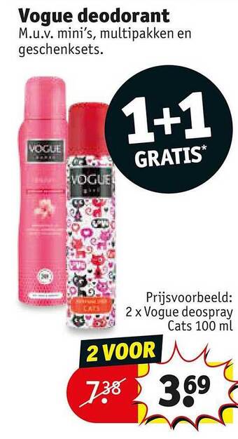 Kruidvat Vogue deodorant aanbieding