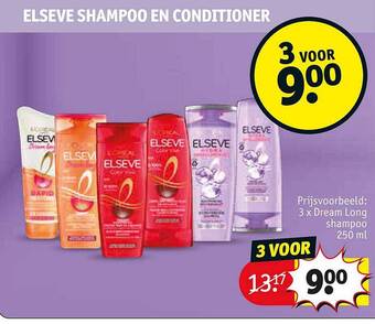 Kruidvat Elseve shampoo en conditioner aanbieding