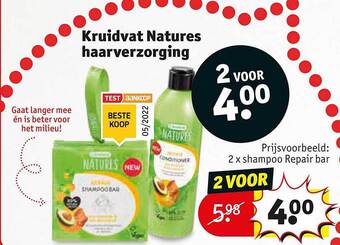 Kruidvat Kruidvat natures haarverzorging aanbieding