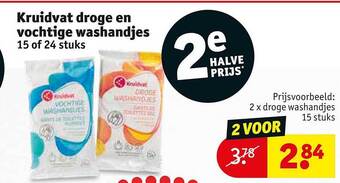 Kruidvat Kruidvat droge en vochtige washandjes aanbieding