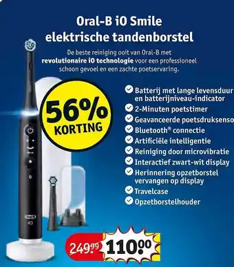 Kruidvat Oralb io smile elektrische tandenborstel aanbieding