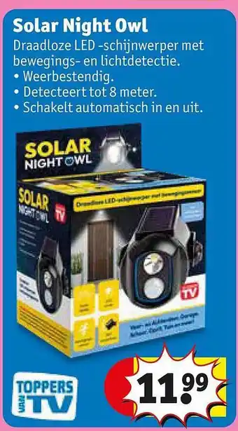 Kruidvat Solar night owl aanbieding