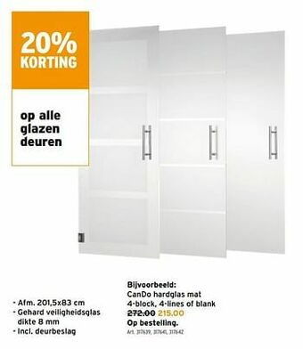 GAMMA Cando hardglas mat aanbieding