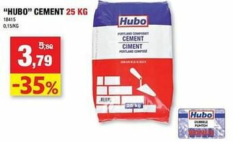 Hubo Hubo cement aanbieding