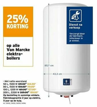 Van marcke elektraboilers