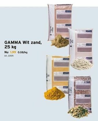 GAMMA Gamma wit zand aanbieding