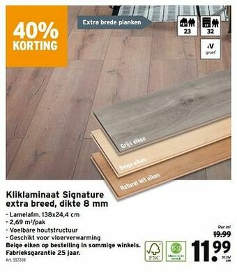 Kliklaminaat signature extra breed