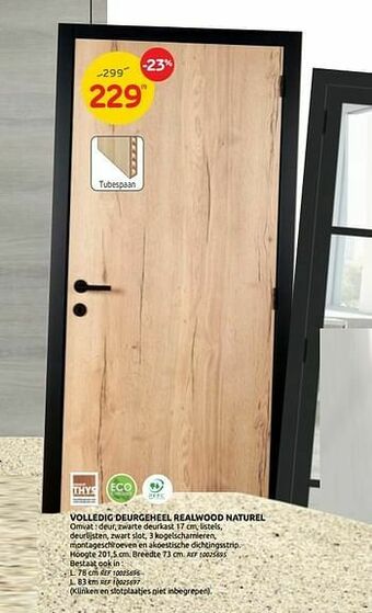 Brico Volledig deurgeheel realwood naturel aanbieding