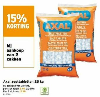GAMMA Axal zouttabletten aanbieding