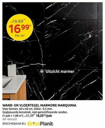 Brico Wand- en vloertegel marmore marquinia aanbieding