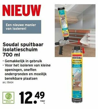 GAMMA Soudal spuitbaar isolatieschuim aanbieding