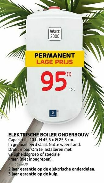 Elektrische boiler onderbouw