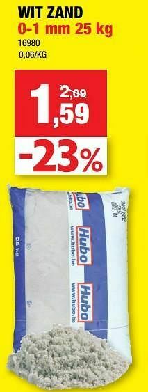 Hubo Wit zand aanbieding