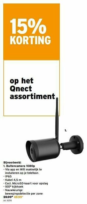 GAMMA Qnect buitencamera 1080p aanbieding