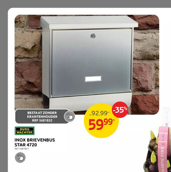 Inox Brievenbus Star 4720