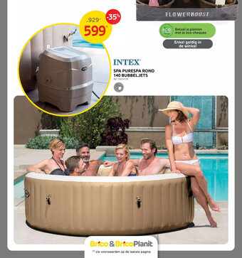 Brico Intex Spa Purespa Rond 140 Bubbeljets aanbieding