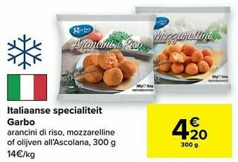 Carrefour Italiaanse specialiteit garbo aanbieding