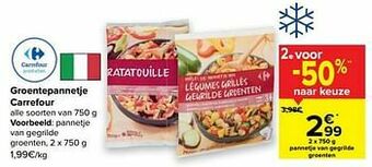 Carrefour Pannetje van gegrilde groenten aanbieding