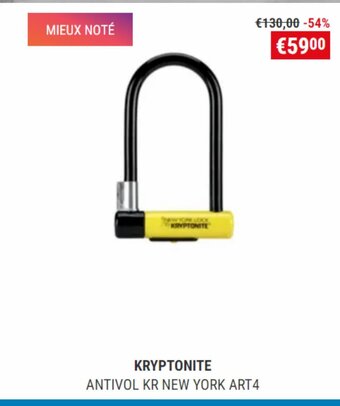 Decathlon Kryptonite Antivol Kr New York Art4 aanbieding
