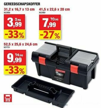 Hubo Gereedschapskoffer aanbieding