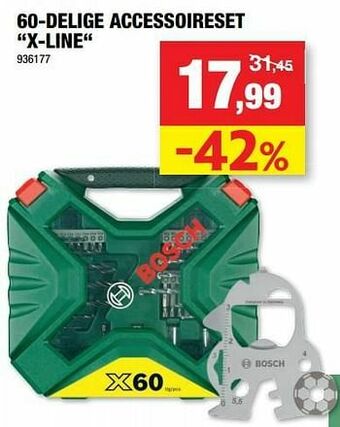 Hubo Bosch 60-delige accessoireset x-line aanbieding
