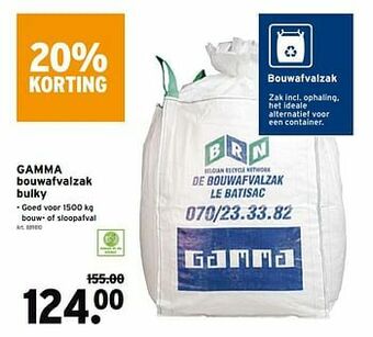 GAMMA Gamma bouwafvalzak bulky aanbieding